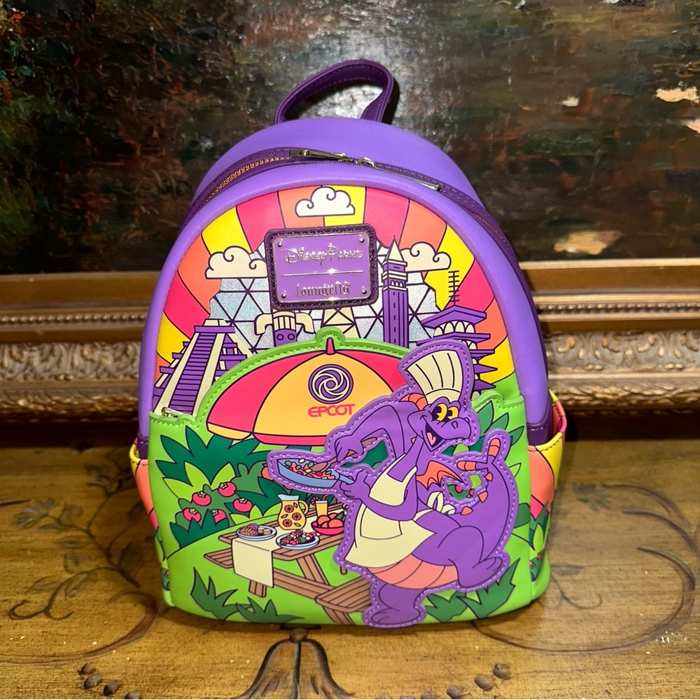 Disney Parks Backpack Loungefly 2024 Epcot Food & Wine Festival Chef Figment NWT